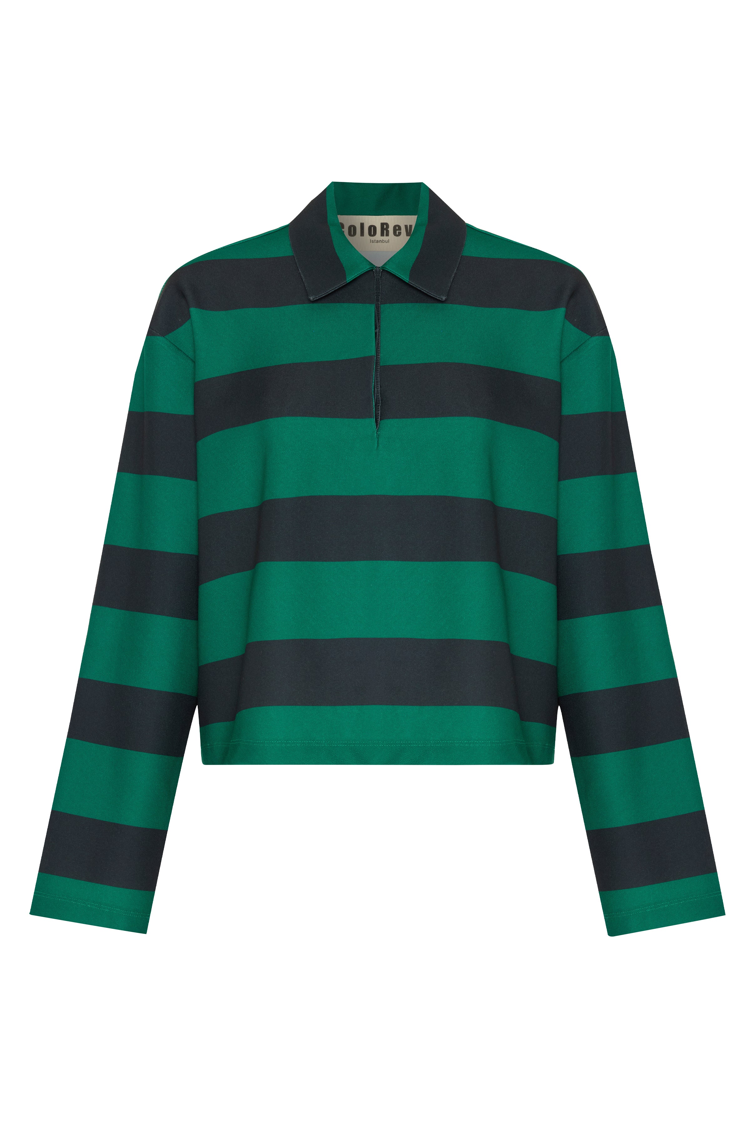 Green Striped Long Sleeve T-shirt