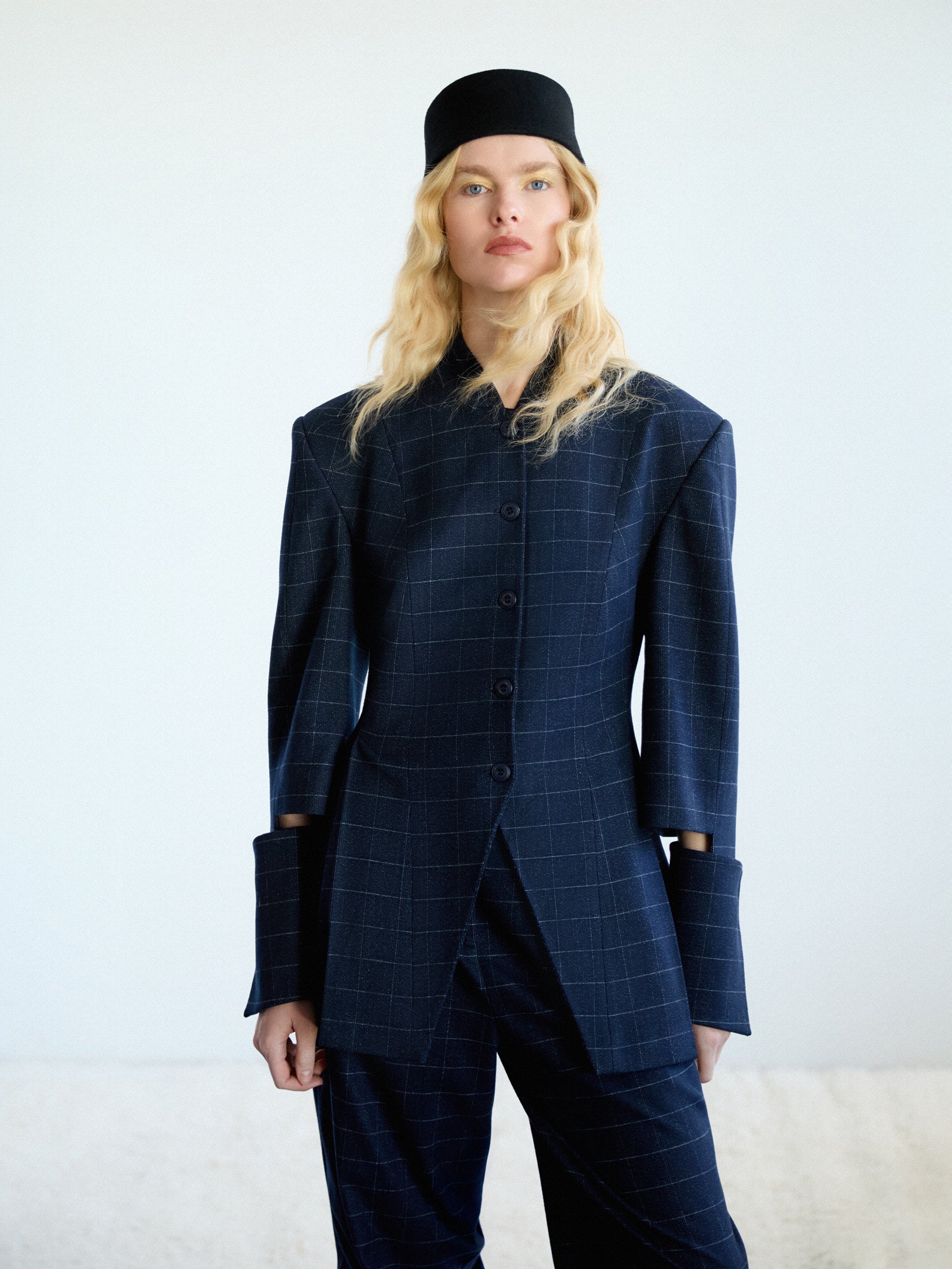 Contess Blazer - Blue Checked