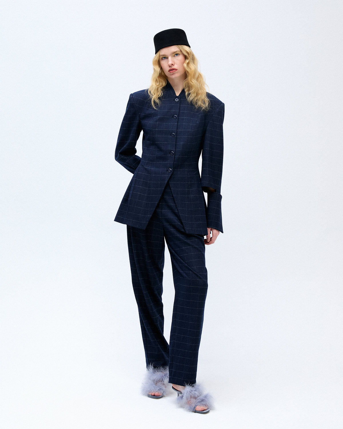 Contess Blazer - Blue Checked