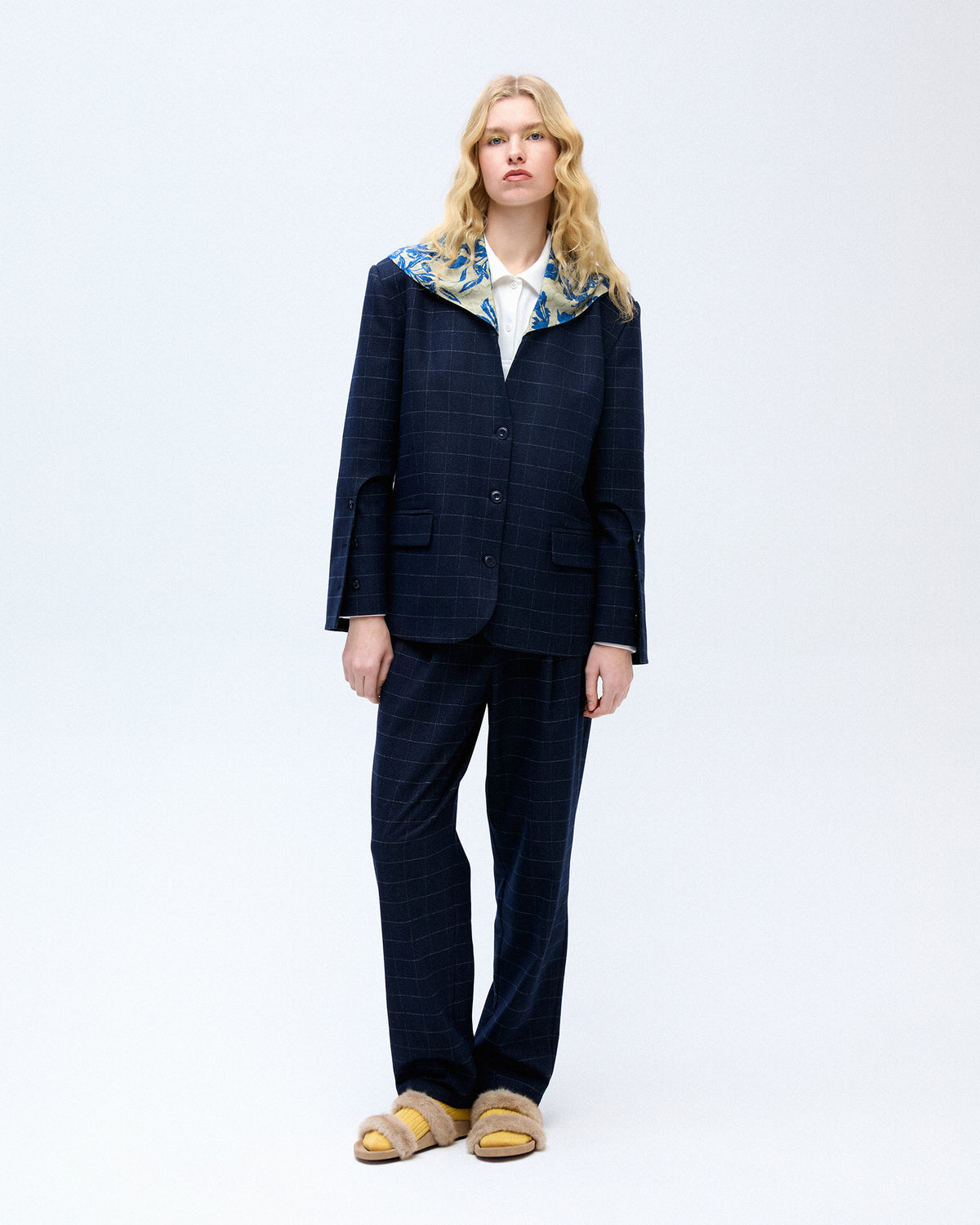 Carrot Pants - Blue Checked
