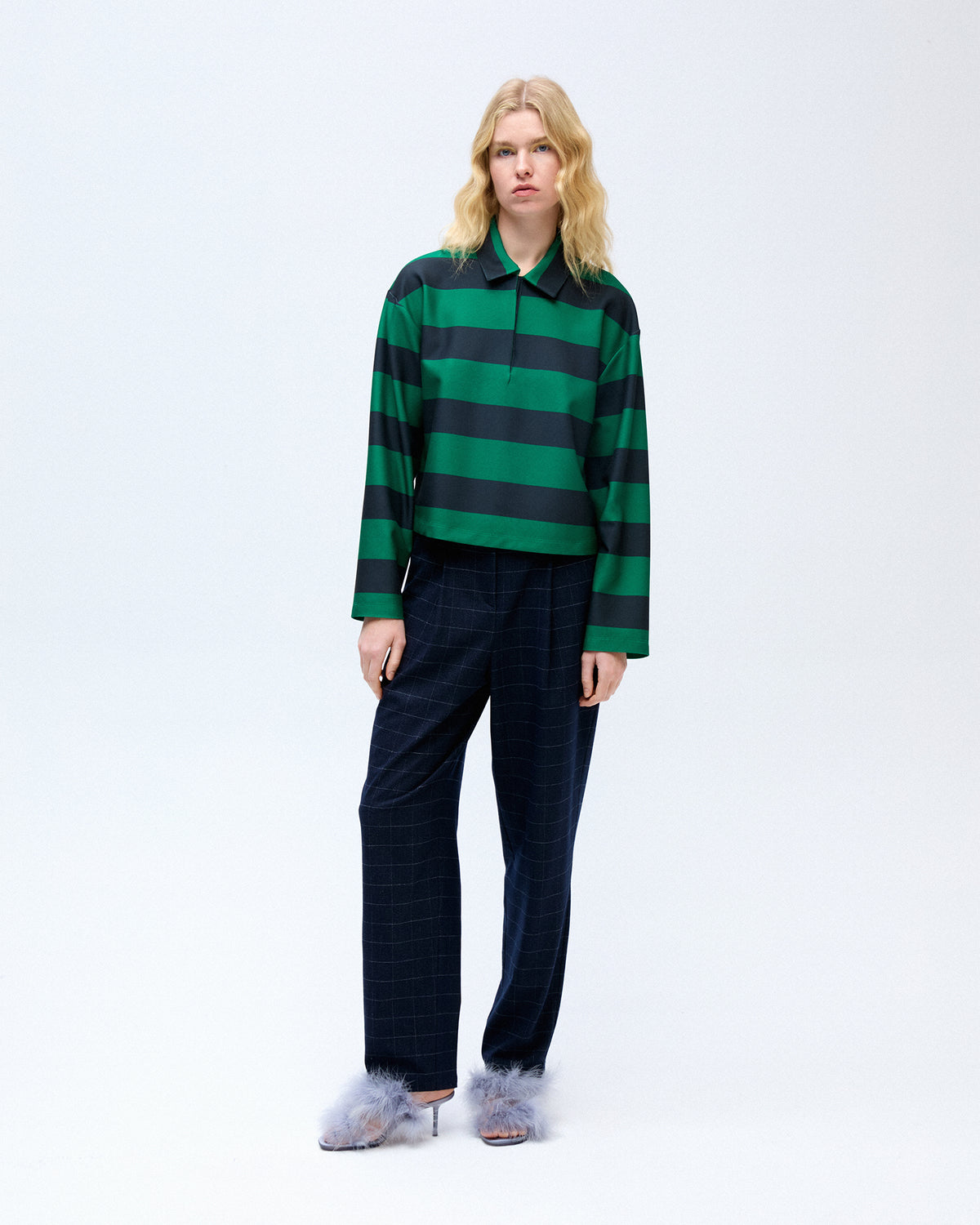 Carrot Pants - Blue Checked