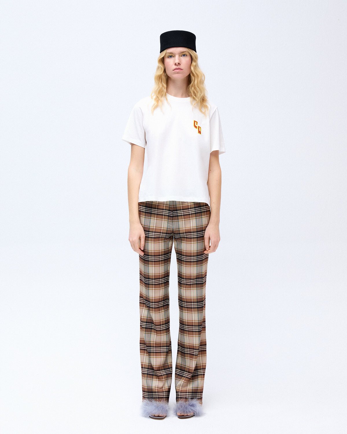 Plaid Flare Pants