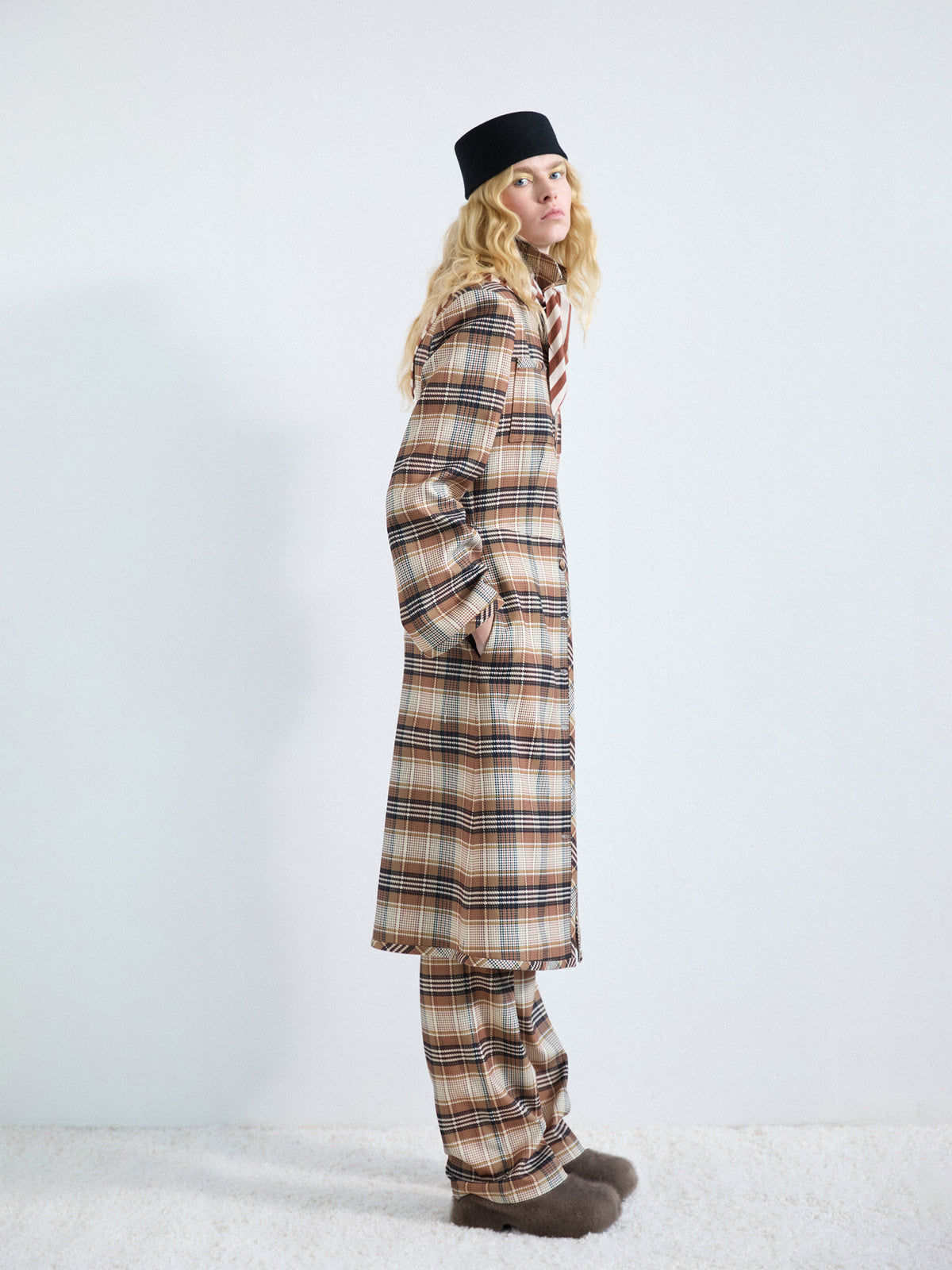 Plaid Flare Pants