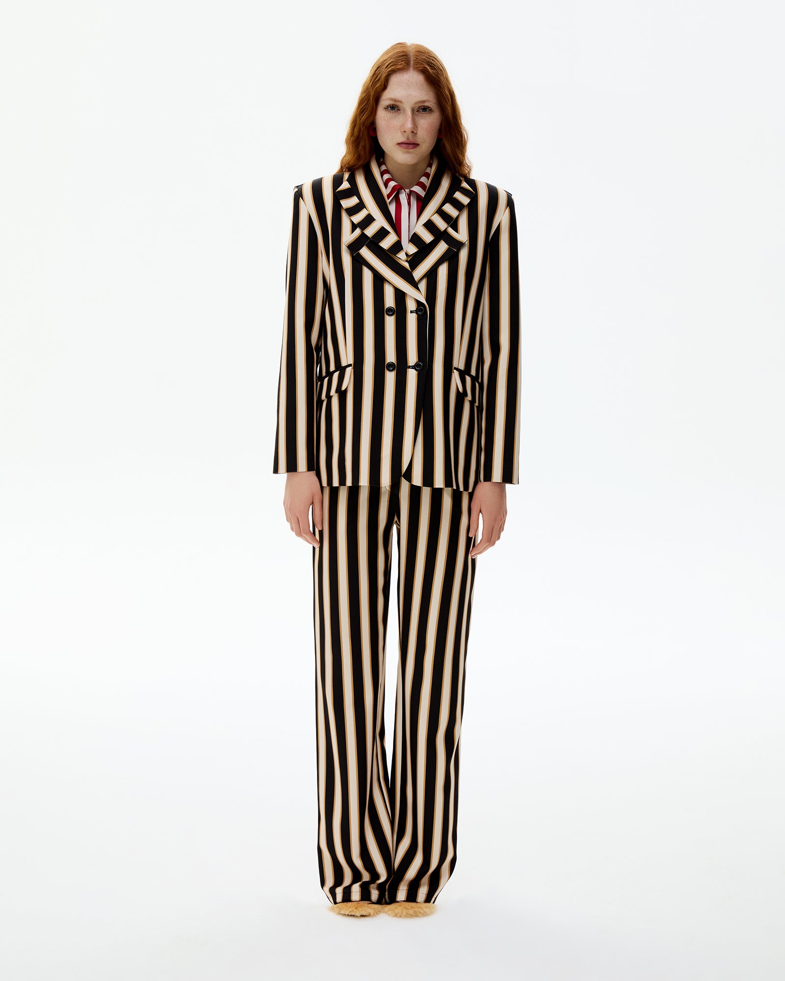 Brown Striped Blazer