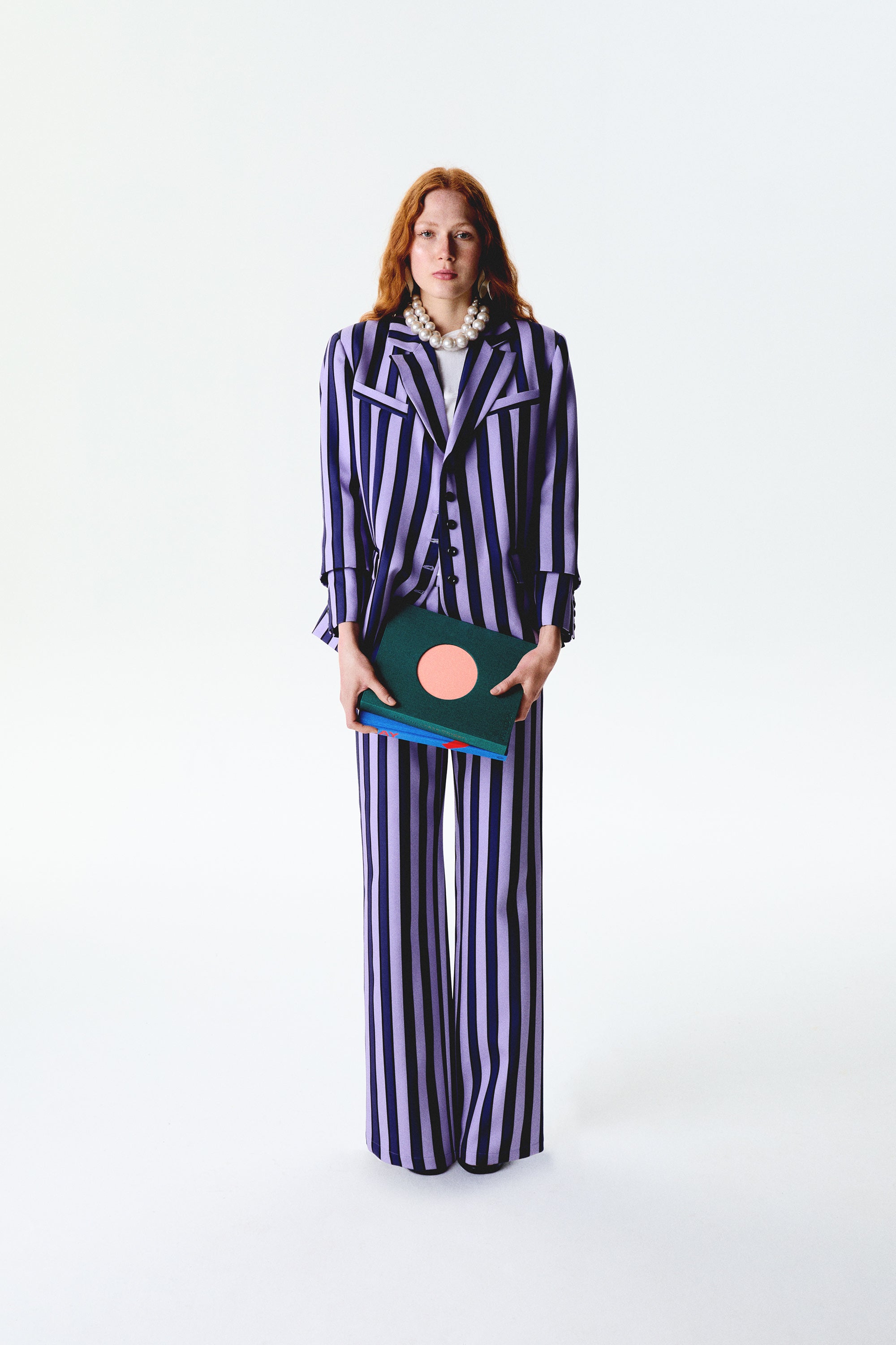 Purple Striped It Blazer