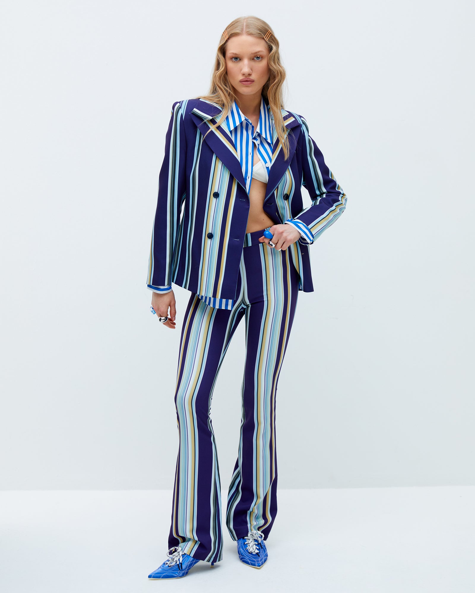 Striped Flared Pants