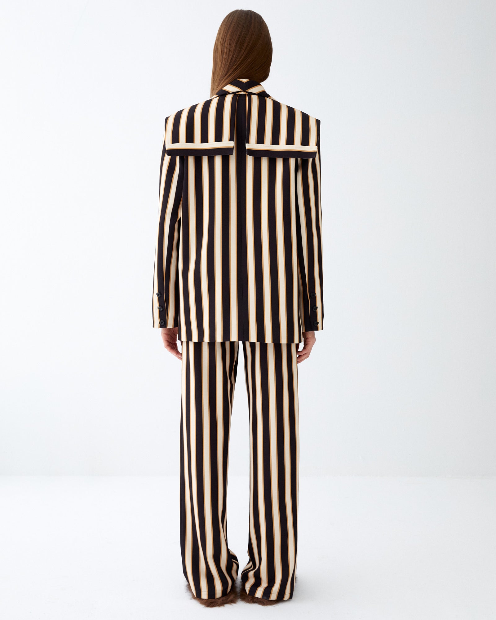 Brown Striped Blazer