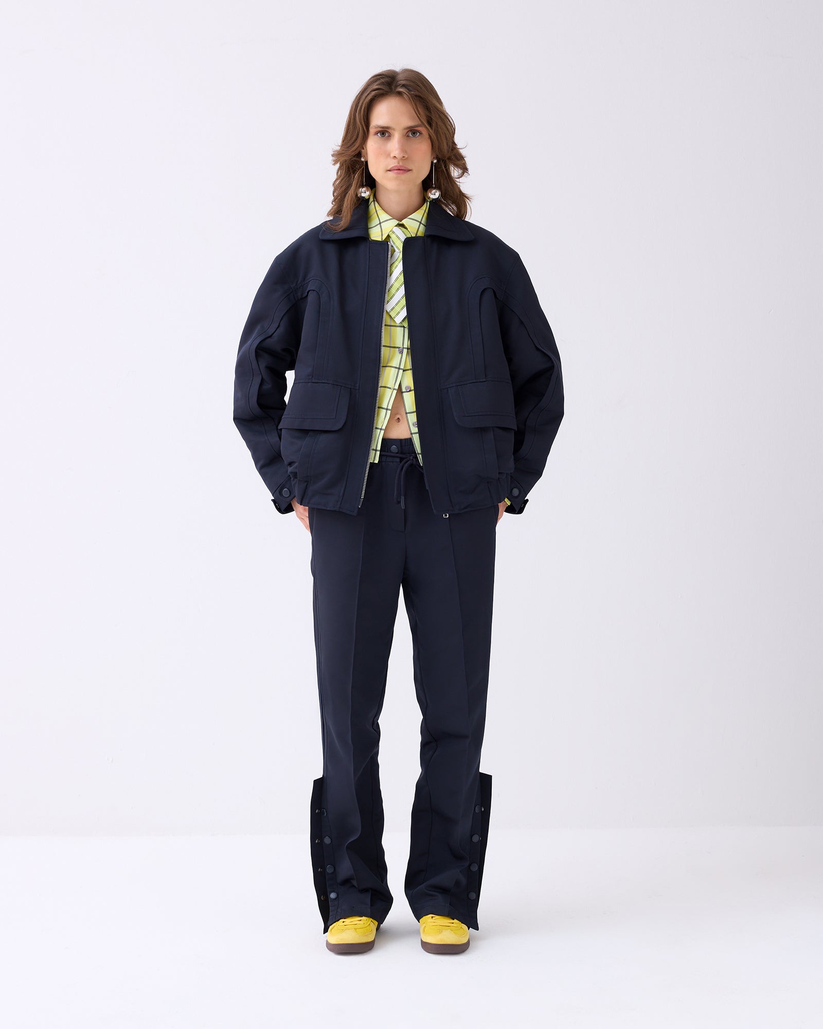 Navy Biker Jacket