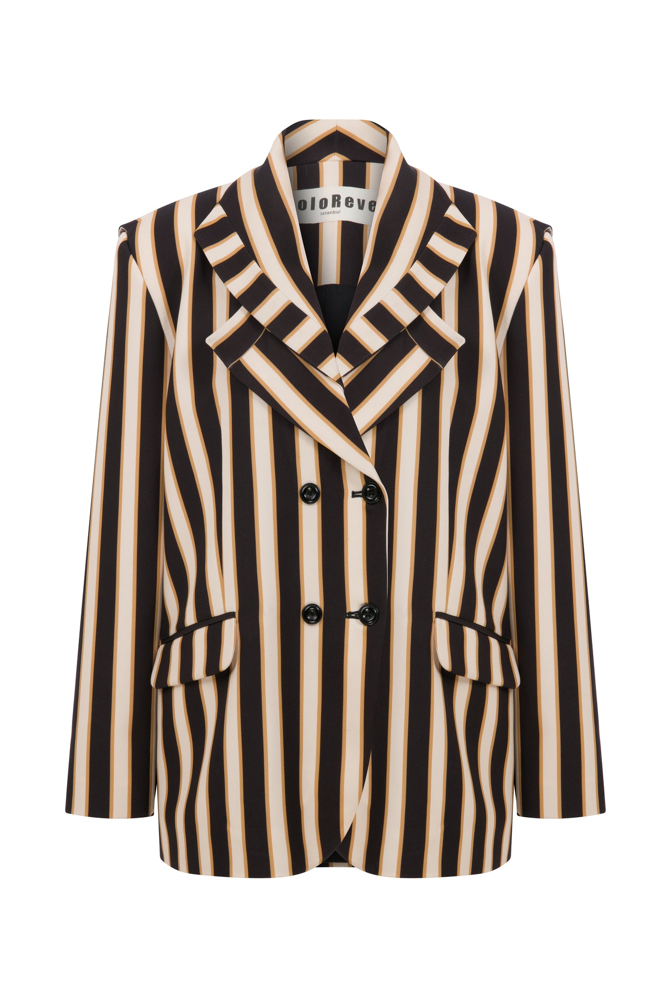 Brown Striped Blazer