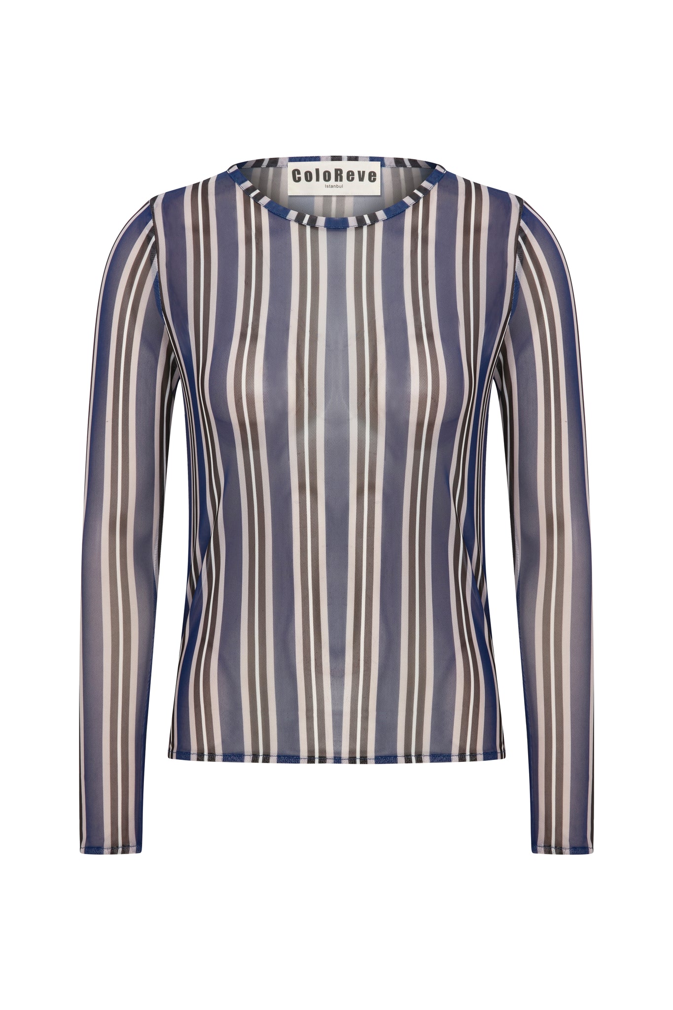 Printed Mesh Long Sleeve T-Shirt
