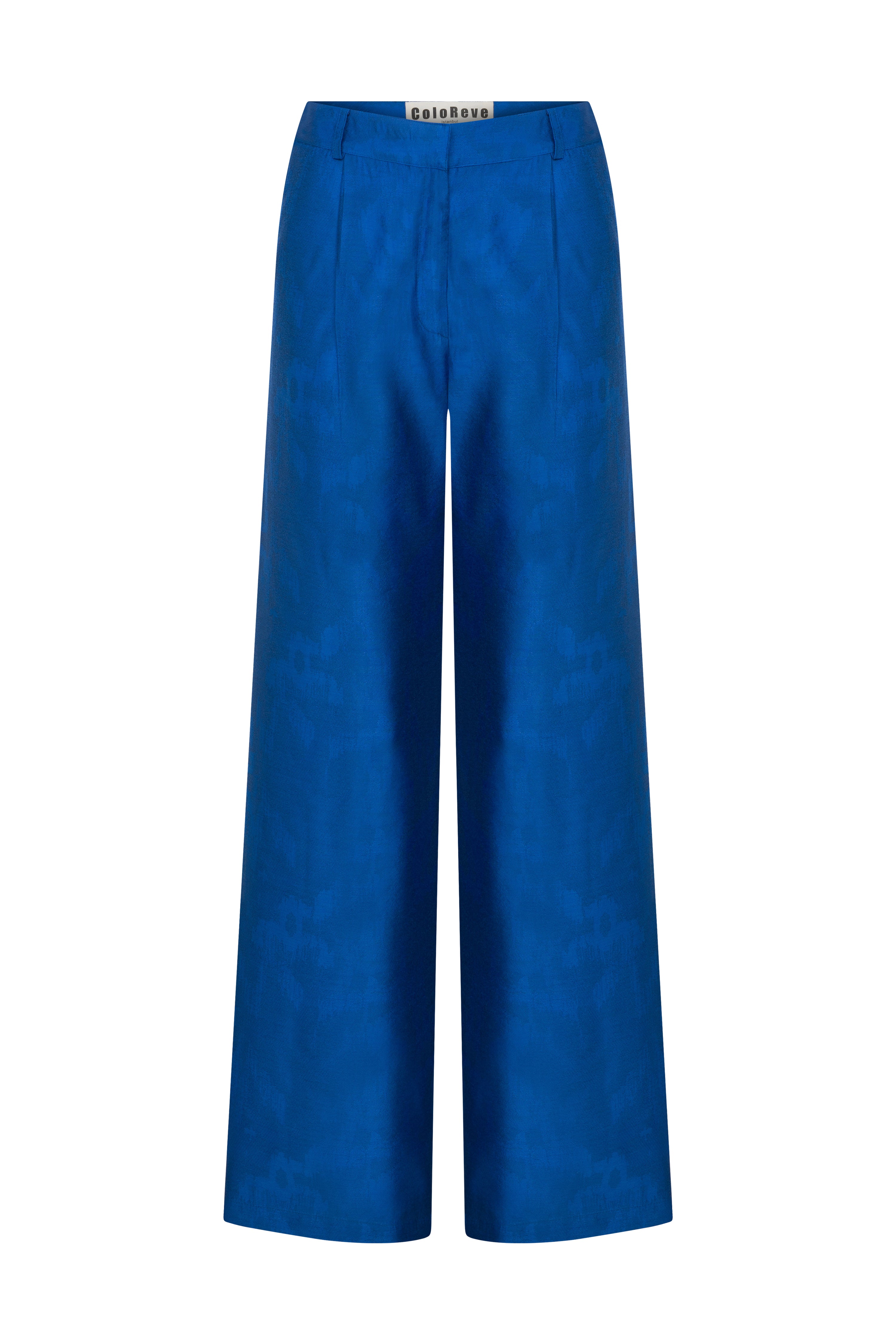 Blue Textured  Pants